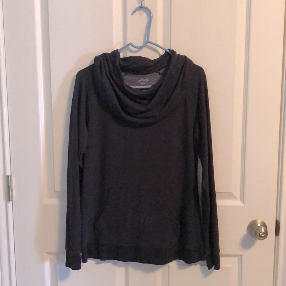 Cowl neck sweatshirt/sweater with large front pocket. Size M. So soft!